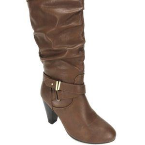 RAMPAGE ELIVEN COGNAC SLOUCH DRESS BOOTS
